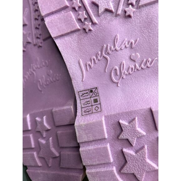 Irregular Choice Metallic Lilac Purple Loafers W/ Bows Scalloped Trim Lace US 11 - Picture 10 of 10